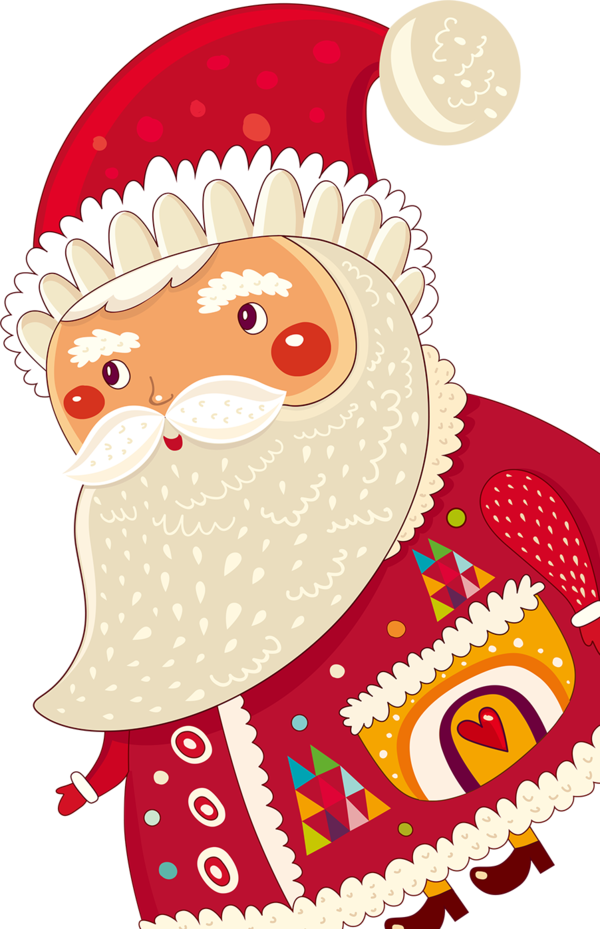 Transparent Santa Claus Christmas Cartoon Cuisine Christmas Ornament for Christmas