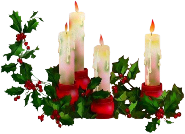 Transparent Candle Christmas Advent Candle Decor Flower for Christmas