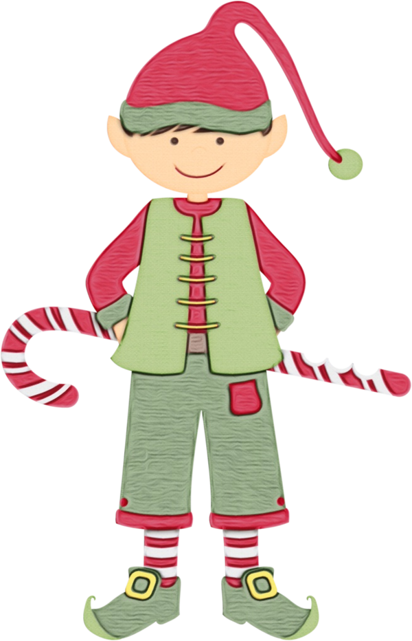 Transparent Cartoon Christmas Elf Fictional Character for Christmas