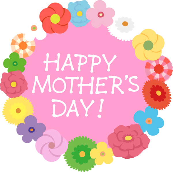 Transparent mothers-day Pink Text Clip art for Happy Mother's Day for Mothers Day