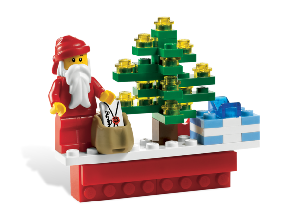 Transparent Santa Claus Lego Holiday Toy for Christmas