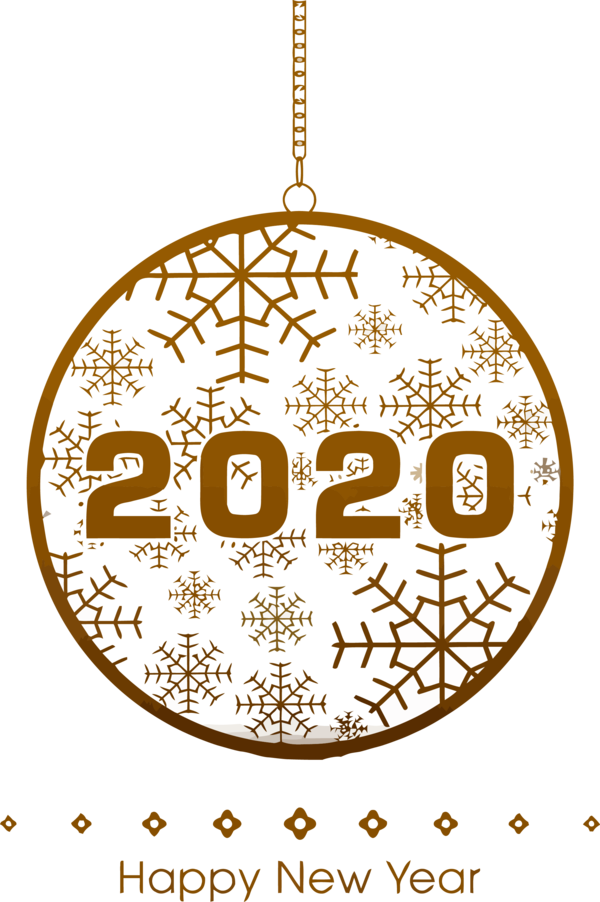 Transparent New Year 2020 Ornament Font Circle for Happy New Year 2020 for New Year