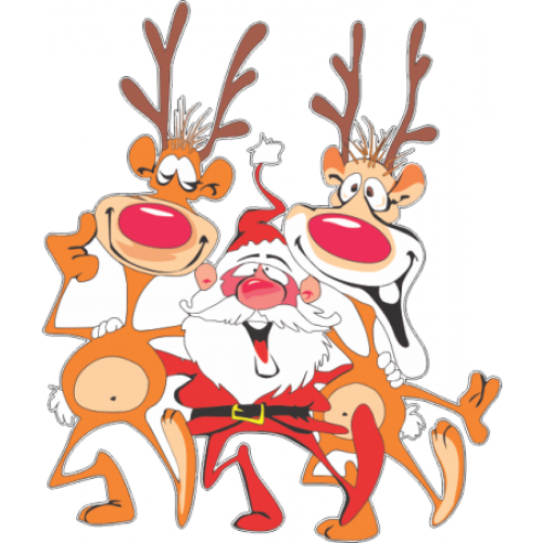 Transparent Christmas Santa Claus Alice The Great Deer Reindeer for Christmas