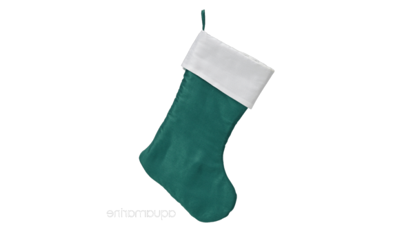 Transparent Christmas Stockings Christmas Day Embroidery Green White for Christmas