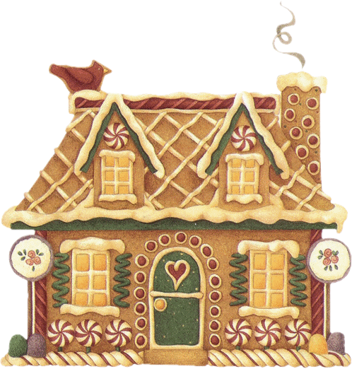Transparent Gingerbread House Gingerbread Santa Claus Food for Christmas