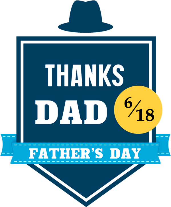 Transparent fathers-day Font Logo for happy fathers day for Fathers Day