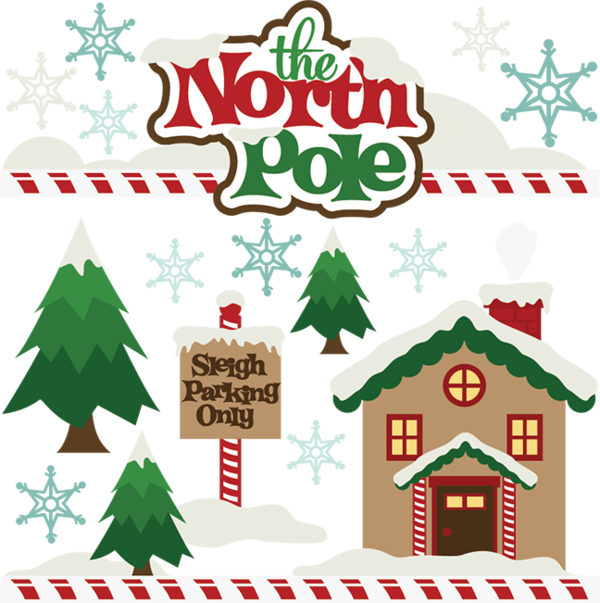 Transparent North Pole Santa S Workshop Santa Claus Fir Pine Family for Christmas