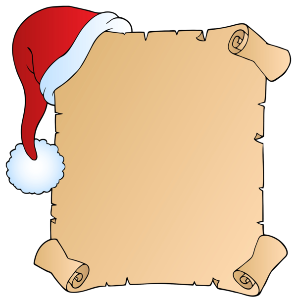 Transparent Santa Claus Christmas Wish List Area Line for Christmas