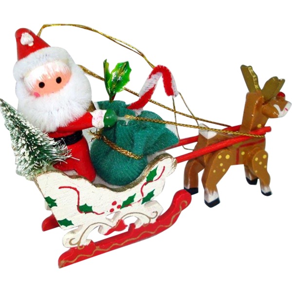 Transparent Santa Claus Christmas Ornament Reindeer for Christmas
