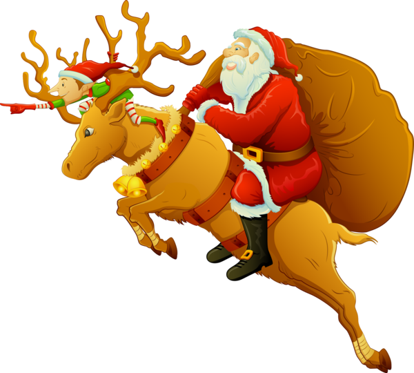 Transparent Santa Claus Reindeer Santa Claus S Reindeer Christmas Ornament Deer for Christmas