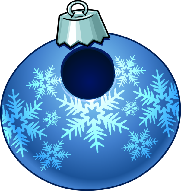 Transparent Club Penguin Christmas Christmas Ornament Aqua for Christmas