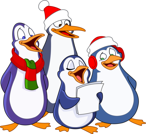 Transparent Penguin Christmas Carol Printmaking Flightless Bird Area for Christmas