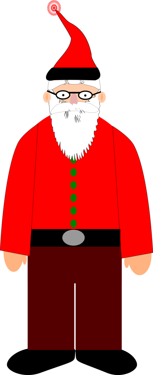Transparent Santa Claus Christmas Human Body for Christmas