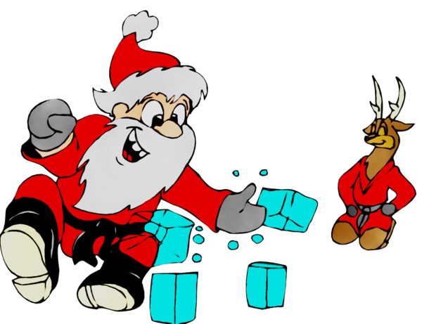 Transparent Reindeer Santa Claus Christmas Ornament Cartoon for Christmas