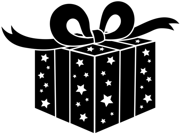 Transparent Santa Claus Christmas Gift Logo Black And White for Christmas