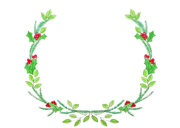 Transparent Christmas Wreath Holiday Plant Flower for Christmas