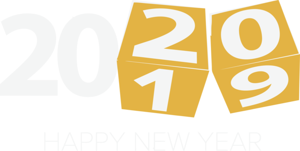 Transparent New Years 2020 Font Text Yellow for Happy New Year 2020 for New Year
