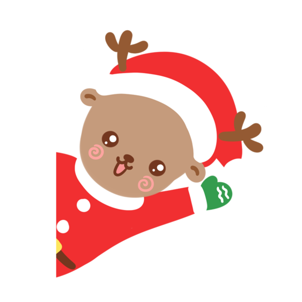 Transparent Reindeer Santa Claus Christmas Ornament Holiday for Christmas