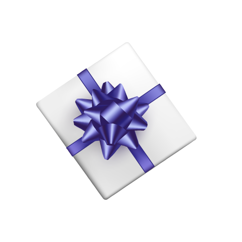 Transparent Christmas Gift Snowflake Cobalt Blue Purple for Christmas
