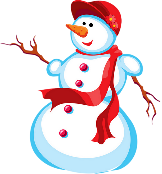 Transparent Snowman Christmas Character for Christmas