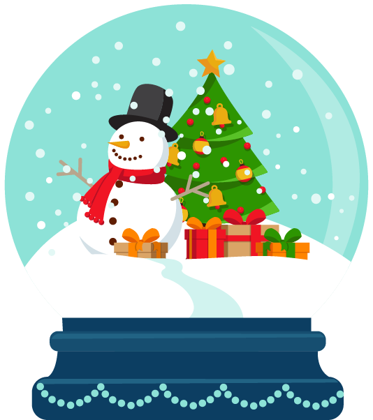 Transparent Snow Crystal Crystal Ball Snowman Fir for Christmas