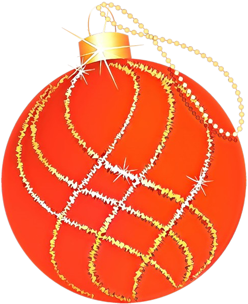 Transparent Christmas Ornament Christmas Day Orange for Christmas