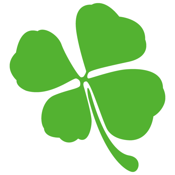 Transparent St Patrick's Day Green Leaf Shamrock for Four Leaf Clover for St Patricks Day