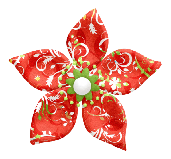Transparent Christmas Poinsettia Flower Petal Christmas Ornament for Christmas