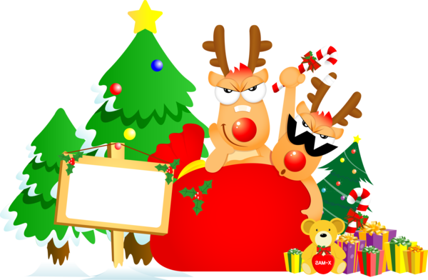Transparent Rudolph Reindeer Santa Claus Fir Christmas Decoration for Christmas