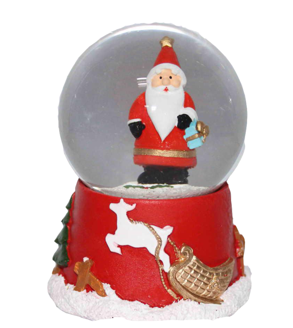 Transparent Santa Claus Christmas Crystal Ball Christmas Ornament for Christmas
