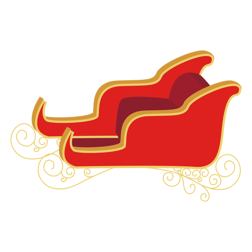 Transparent Santa Claus Reindeer Sled Text Logo for Christmas