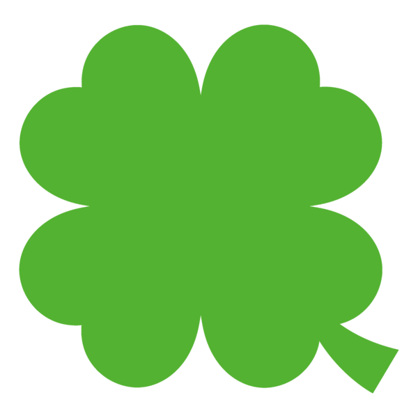 Transparent St Patrick's Day Green Leaf Shamrock for Four Leaf Clover for St Patricks Day