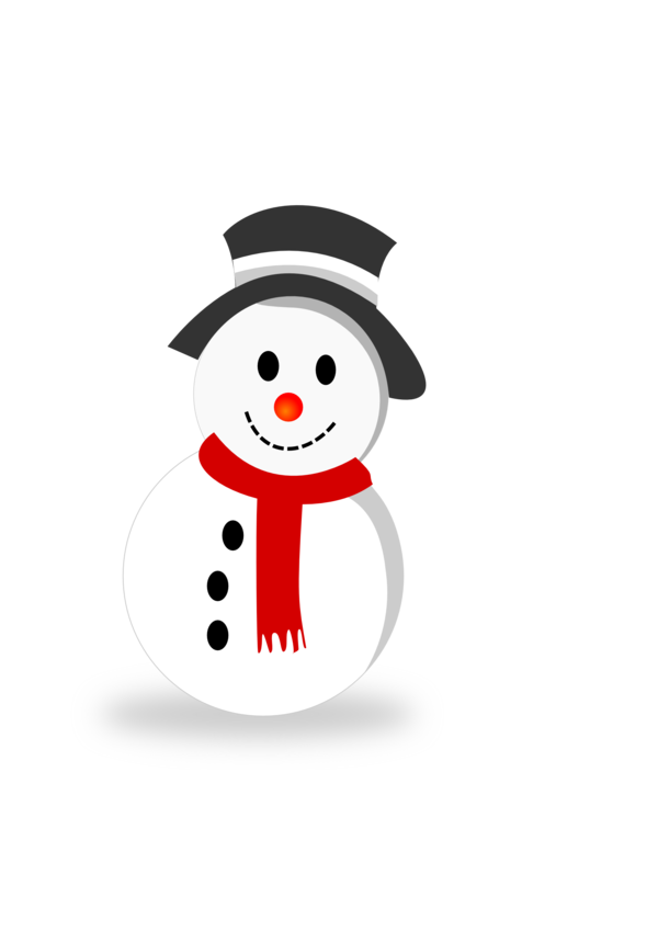 Transparent Christmas Snowman Holiday Smile for Christmas