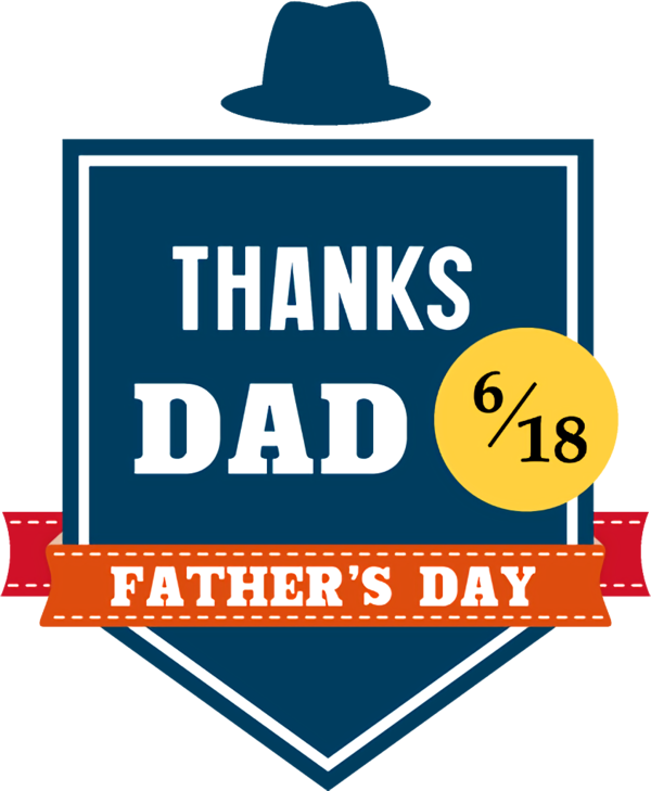 Transparent fathers-day Line Font Headgear for happy fathers day for Fathers Day