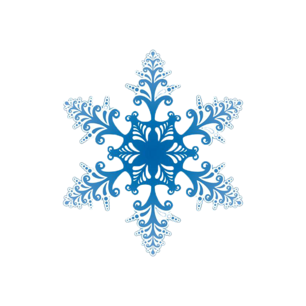 Transparent Snowflake Christmas Christmas Ornament Blue for Christmas