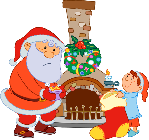 Transparent Gift Cartoon Ironon Play Christmas Decoration for Christmas