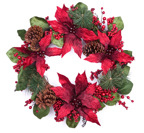 Transparent Cut Flowers Wreath Flower Christmas Decoration Christmas Ornament for Christmas