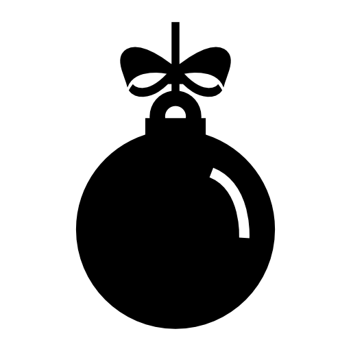 Transparent Bomb Christmas Christmas Ornament Silhouette Black And White for Christmas