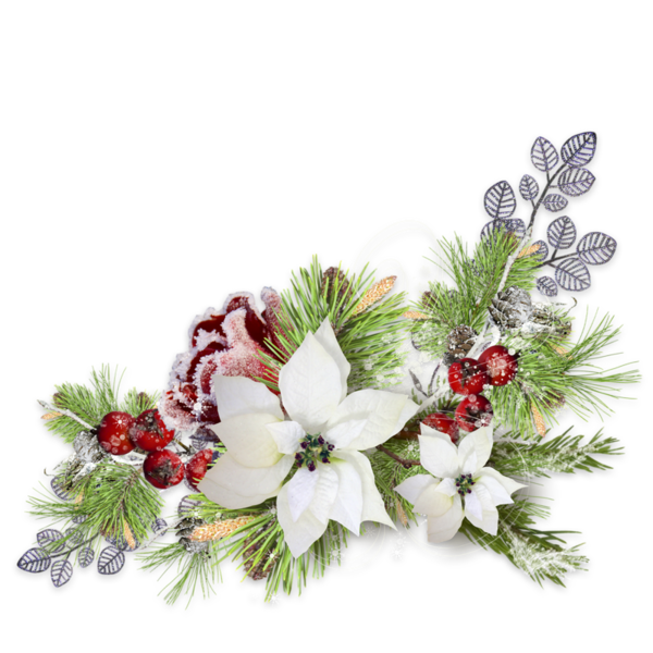 Transparent Christmas Scrapbooking Digital Scrapbooking Christmas Decoration Flower for Christmas