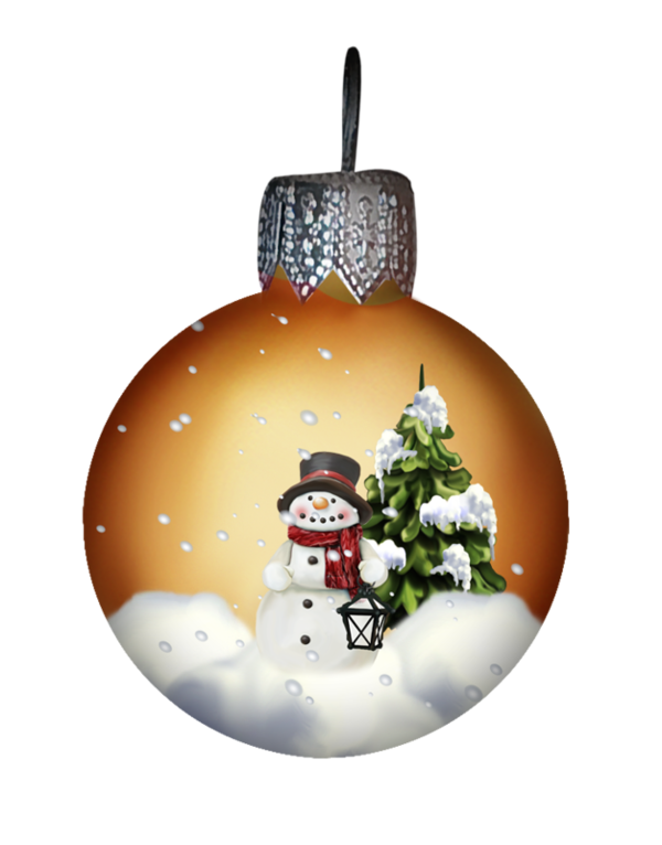 Transparent Christmas Ornament Snowman Christmas Day for Christmas