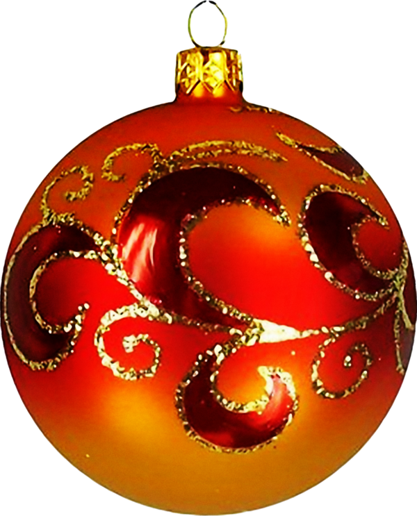 Transparent Christmas Ornament Toy New Year Orange for Christmas
