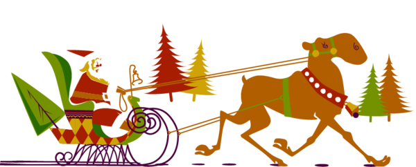 Transparent Santa Claus Reindeer Christmas Tree Logo for Christmas
