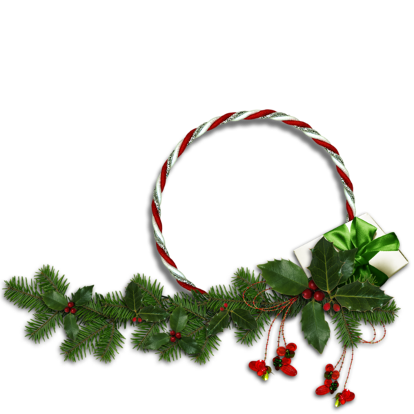Transparent Christmas Ornament Branch Wreath Christmas Decoration for Christmas