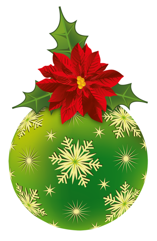 Transparent Drawing Poinsettia Flower Fir Christmas Ornament for Christmas