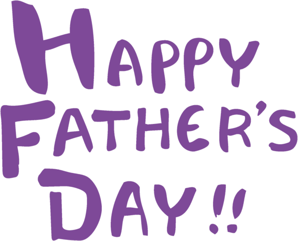 Transparent Fathers Day Purple Text for happy fathers day for Fathers Day