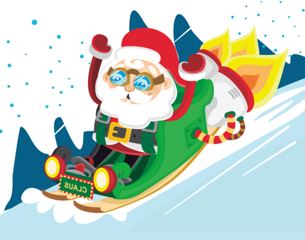 Transparent Santa Claus Sled Rocket Snowman Christmas Ornament for Christmas