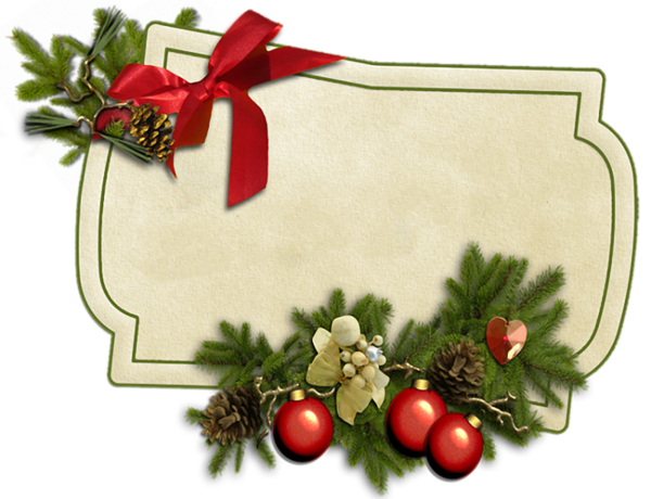 Transparent Christmas Label Christmas Card Evergreen Christmas Ornament for Christmas