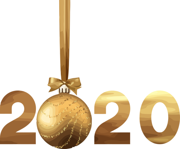 Transparent New Years 2020 Christmas ornament Font Logo for Happy New Year 2020 for New Year