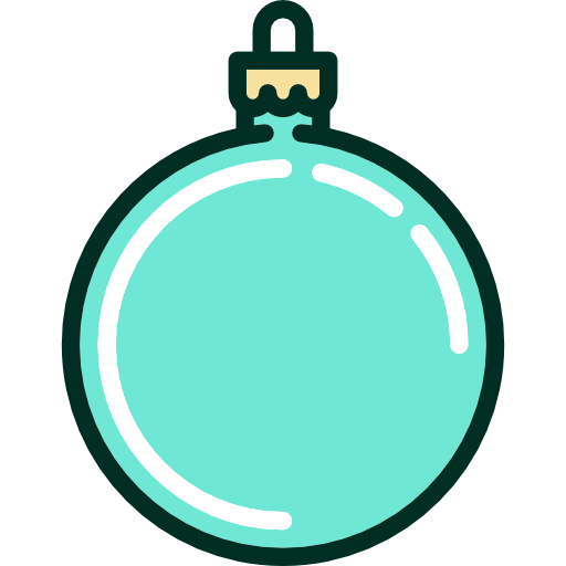 Transparent Teal Turquoise Christmas Ornament Aqua for Christmas