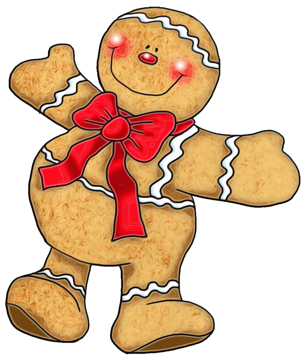 Transparent Christmas Ornament Character Christmas Day Cartoon Gingerbread for Christmas